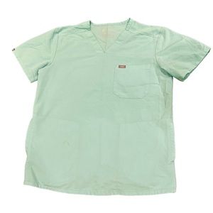 Figs Scrub Top in Aquamarine color